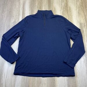 Allbirds 1/4 Zip Pullover Mens XL Blue 21.20 KG CO2E Wool Blend Performance Golf